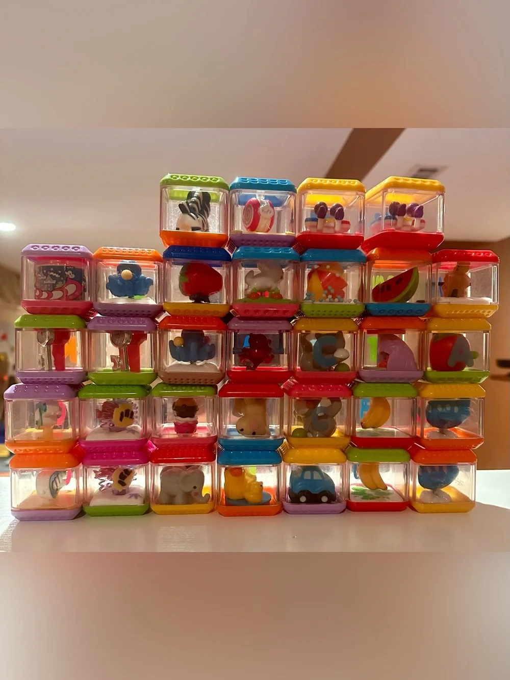Vintage Fisher Price Peek A Blocks Alphabet Letter Lot - 32 Pieces Total